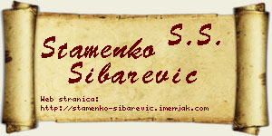 Stamenko Šibarević vizit kartica